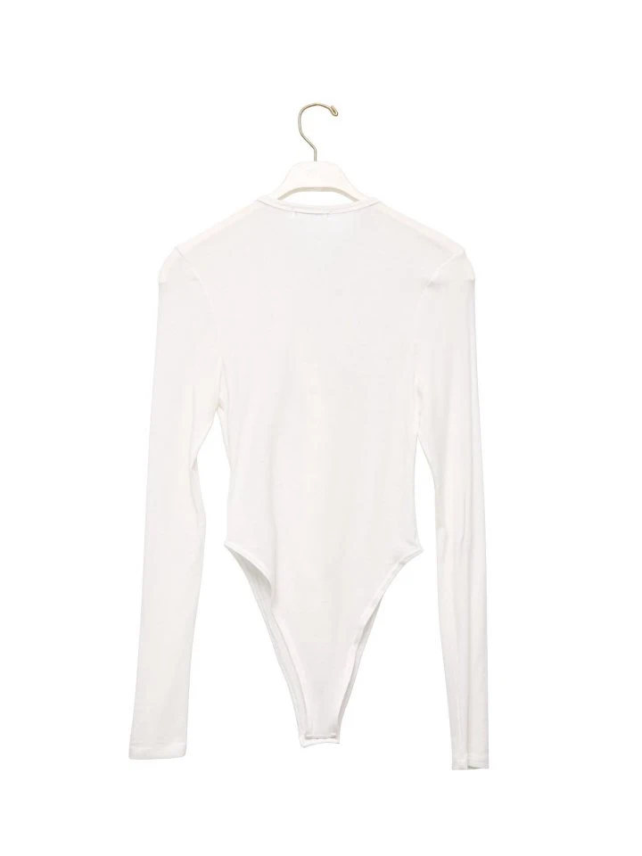 Paper Moon - Korean Women Fashion - #womensfashion - Ring Snap Button Detail Bodysuit - 6