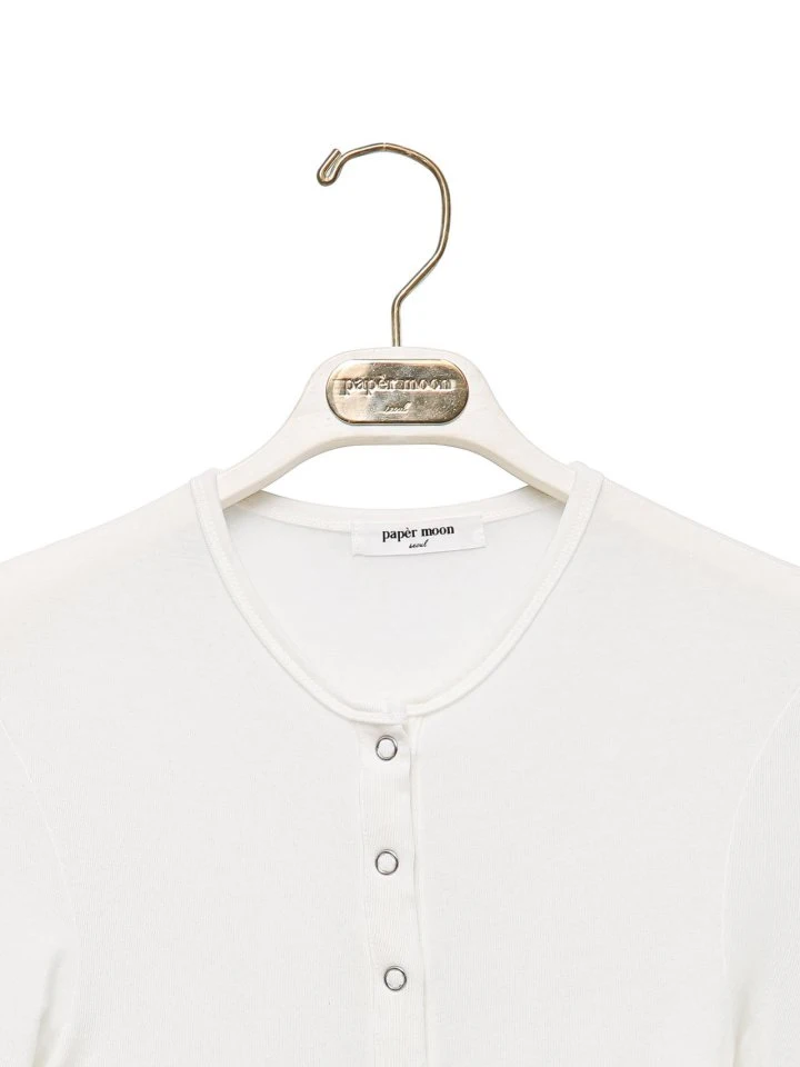 Paper Moon - Korean Women Fashion - #womensfashion - Ring Snap Button Detail Bodysuit - 8