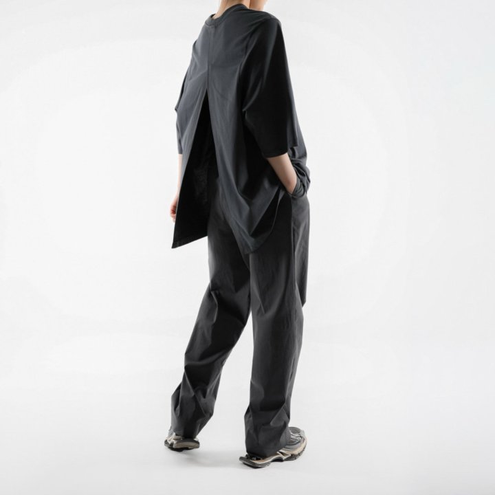 Paper Moon - Korean Women Fashion - #womensfashion - Oversized Fit Back Slit Detail Tee - 2