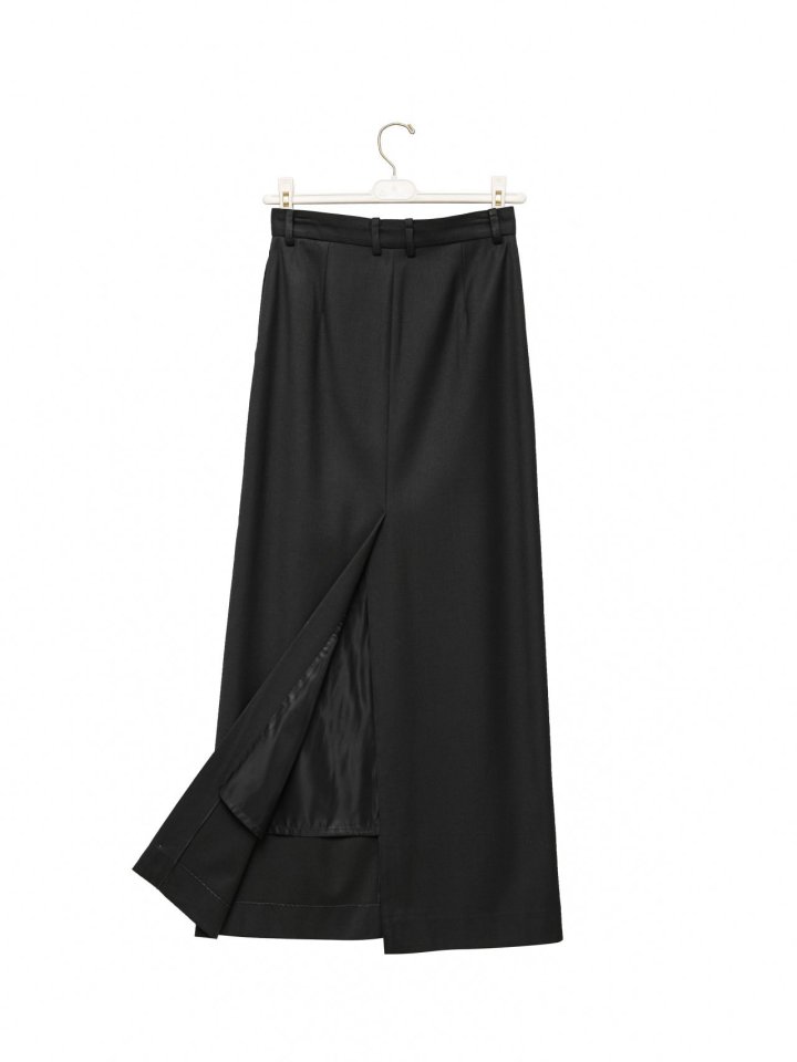Paper Moon - Korean Women Fashion - #womensfashion - Tailored Back Slit Maxi Skirt - 8