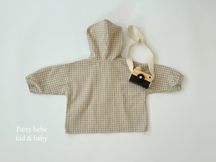 Party Kids - Korean Baby Fashion - #babyclothing - Summer Check Hooded Jumper - 8