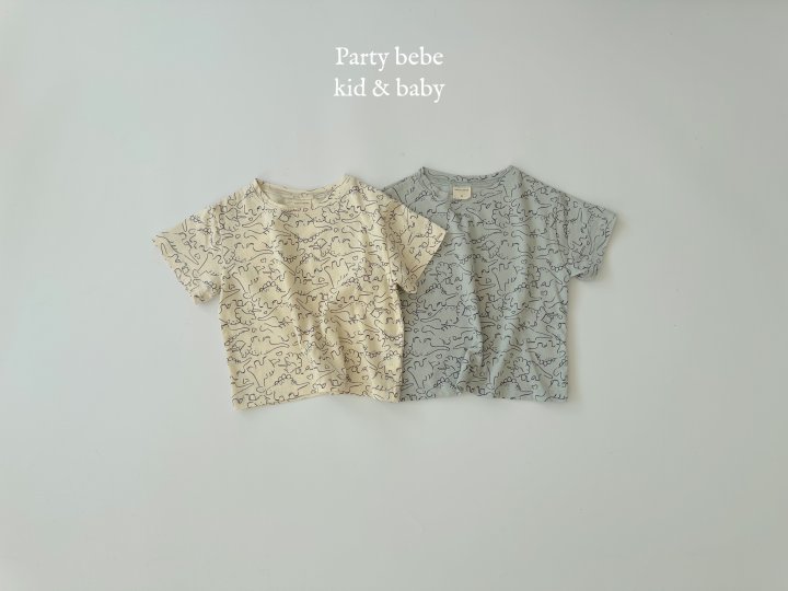Party Kids - Korean Baby Fashion - #babyclothing - Dino Tee - 2