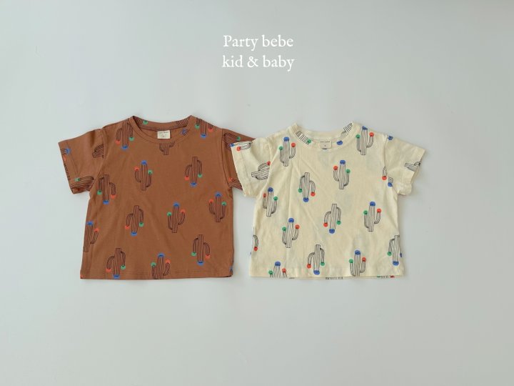 Party Kids - Korean Baby Fashion - #babyfashion - Cactus Tee - 2
