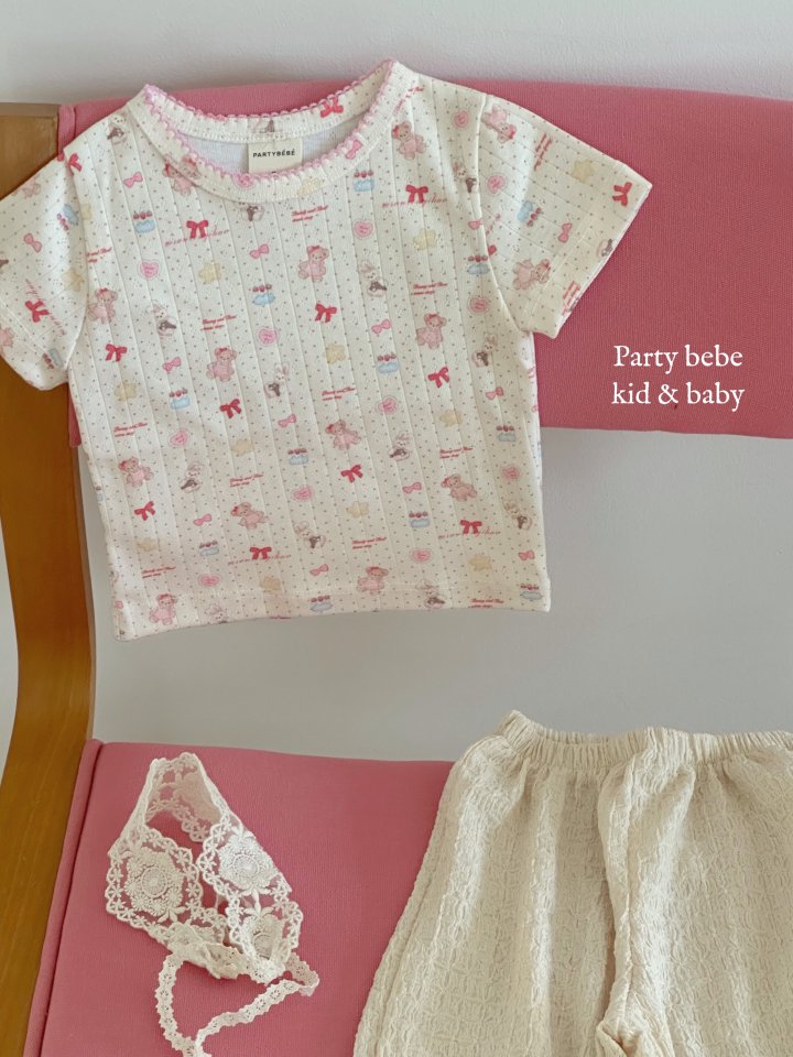 Party Kids - Korean Baby Fashion - #babyfashion - Art Bear Tee - 3