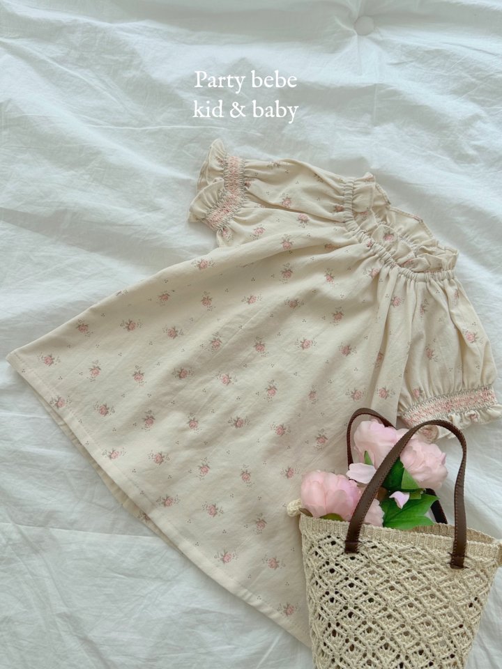 Party Kids - Korean Baby Fashion - #babyfever - Rose One-piece - 3