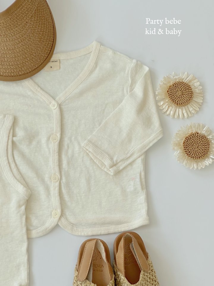 Party Kids - Korean Baby Fashion - #babyfever - Linen Cardigan Set - 10