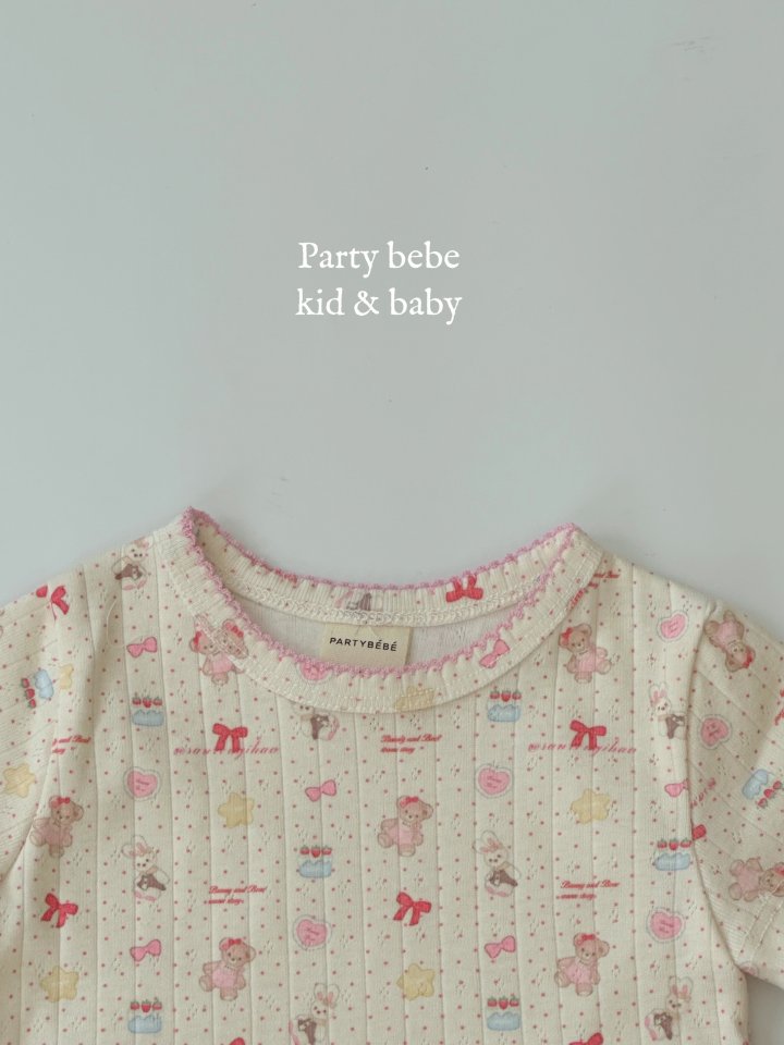 Party Kids - Korean Baby Fashion - #babyfashion - Art Bear Tee - 4