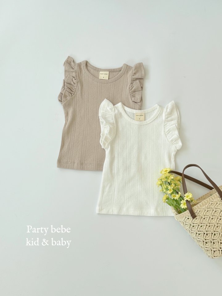 Party Kids - Korean Baby Fashion - #babyfever - Eyelet Frill Tee - 2