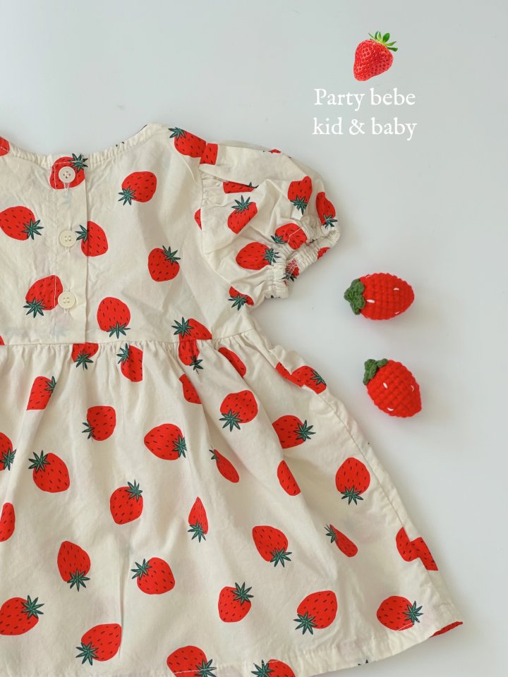 Party Kids - Korean Baby Fashion - #babyfever - Strawberry One-piece - 10