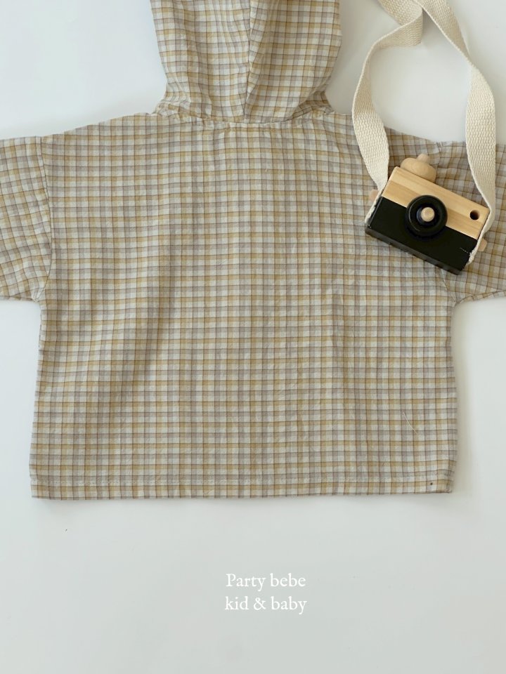 Party Kids - Korean Baby Fashion - #babygirlfashion - Summer Check Hooded Jumper - 11