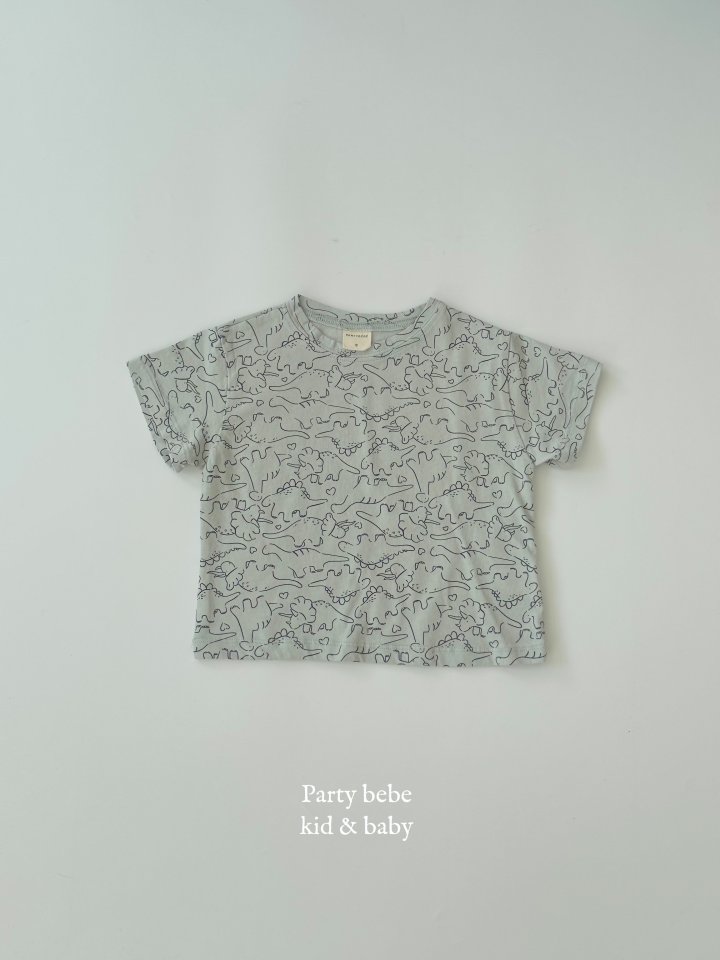 Party Kids - Korean Baby Fashion - #babygirlfashion - Dino Tee - 5