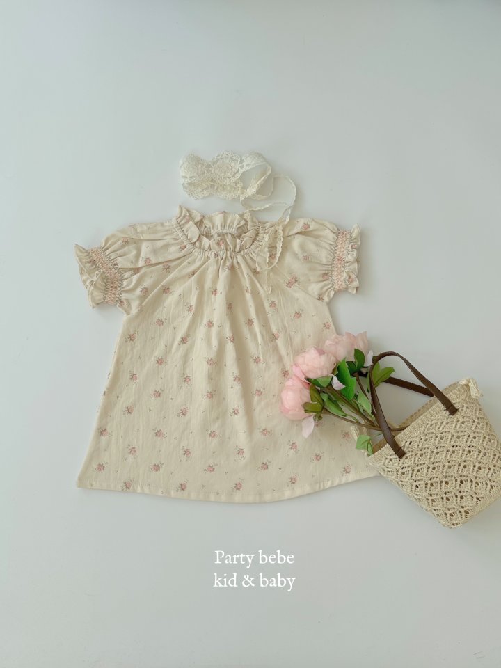 Party Kids - Korean Baby Fashion - #babyfever - Rose One-piece - 4