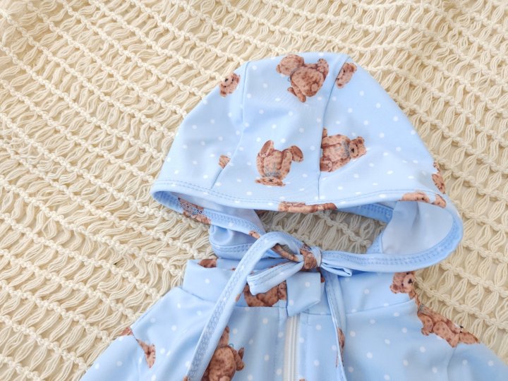 Party Kids - Korean Baby Fashion - #babygirlfashion - Bear Rash Guard Set-up - 3