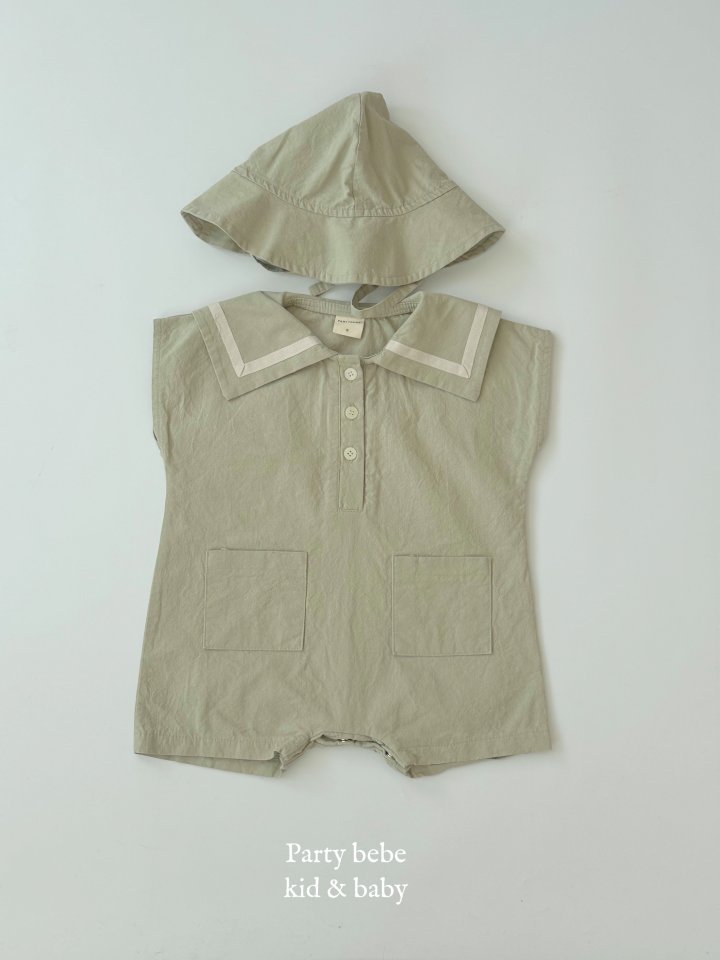 Party Kids - Korean Baby Fashion - #babygirlfashion - Sailor Suit Hat Set-up - 4