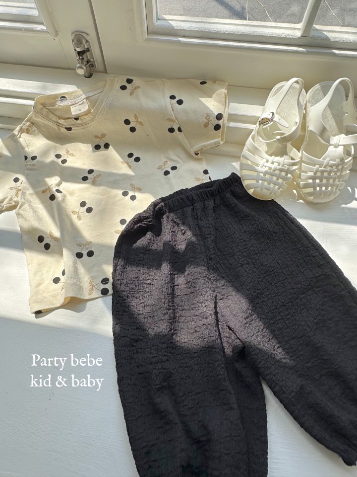 Party Kids - Korean Baby Fashion - #babyoninstagram - Gold Cherry Tee - 3