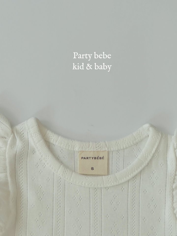 Party Kids - Korean Baby Fashion - #babyoninstagram - Eyelet Frill Tee - 5