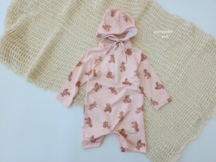 Party Kids - Korean Baby Fashion - #babyoninstagram - Bear Rash Guard Set-up - 5