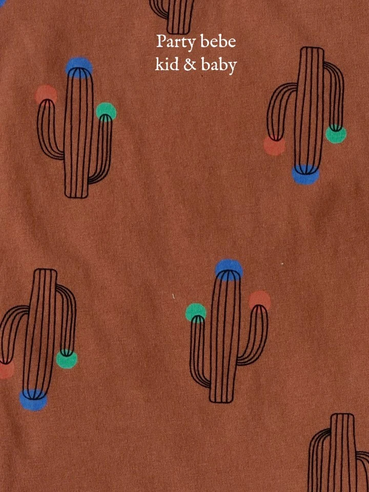 Party Kids - Korean Baby Fashion - #babyootd - Cactus Tee - 7