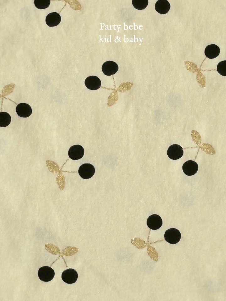 Party Kids - Korean Baby Fashion - #babyoninstagram - Gold Cherry Tee - 4
