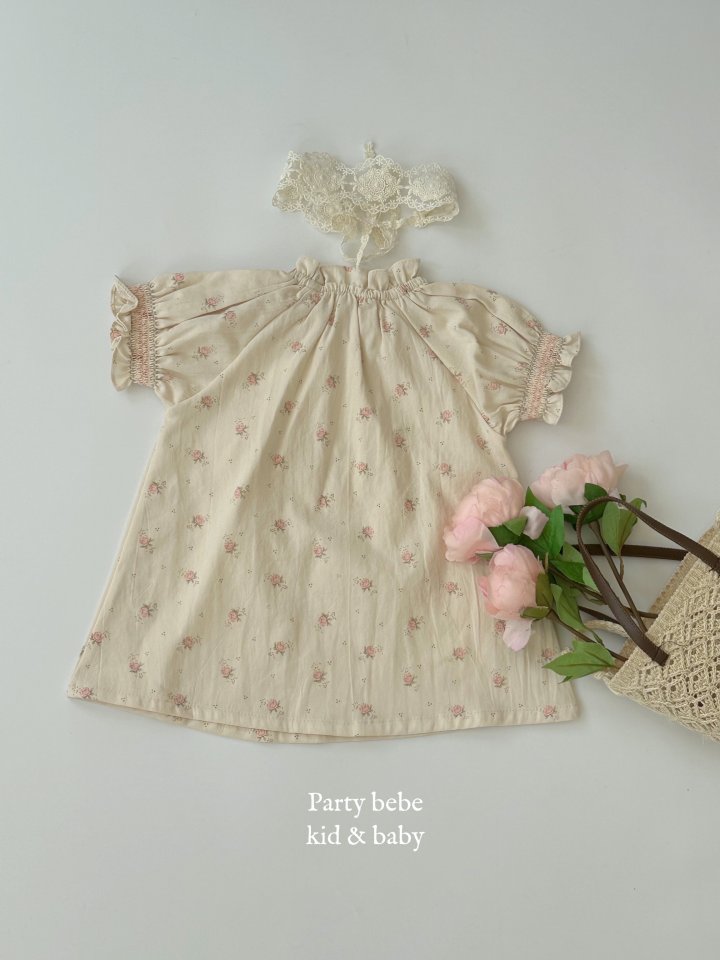 Party Kids - Korean Baby Fashion - #babyootd - Rose One-piece - 7