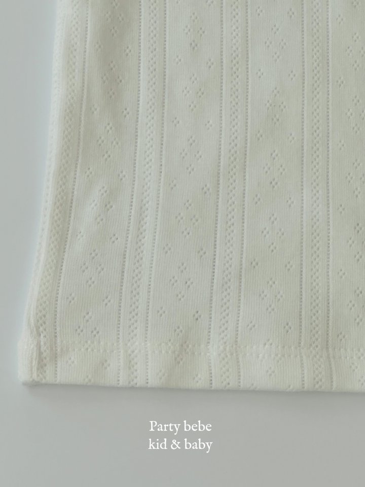 Party Kids - Korean Baby Fashion - #babyootd - Eyelet Frill Tee - 6