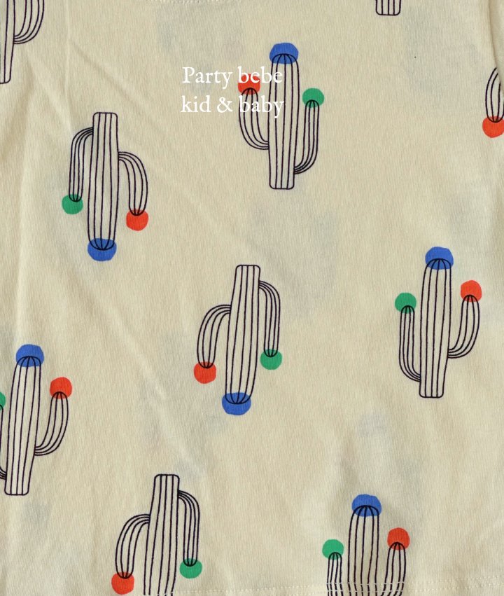 Party Kids - Korean Baby Fashion - #babyoutfit - Cactus Tee - 8