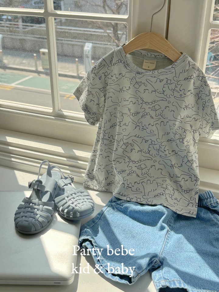 Party Kids - Korean Baby Fashion - #babyoutfit - Dino Tee - 10