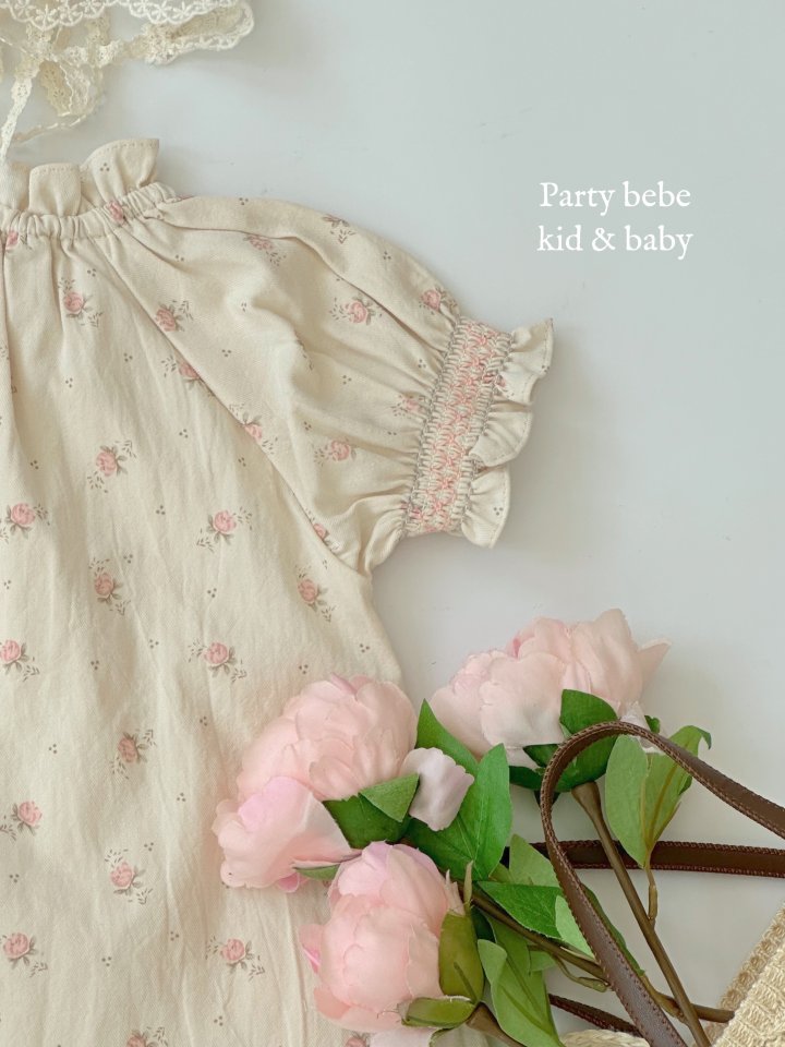 Party Kids - Korean Baby Fashion - #babyoutfit - Rose One-piece - 8