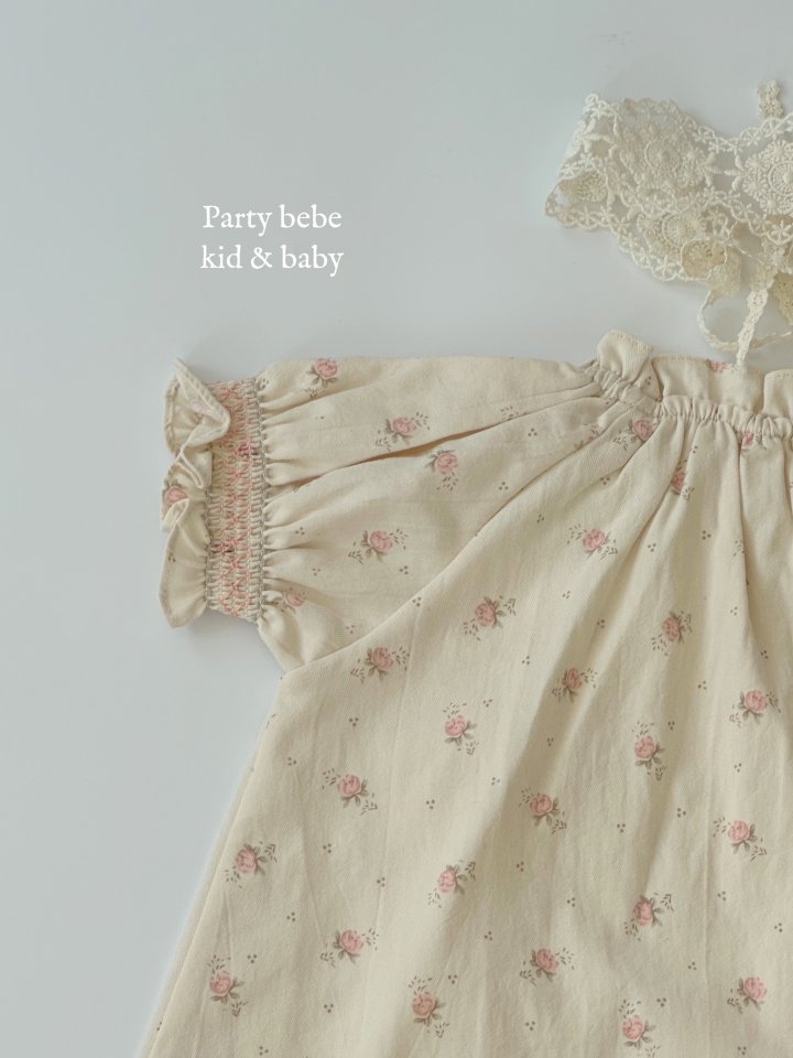 Party Kids - Korean Baby Fashion - #babyoutfit - Rose One-piece - 9