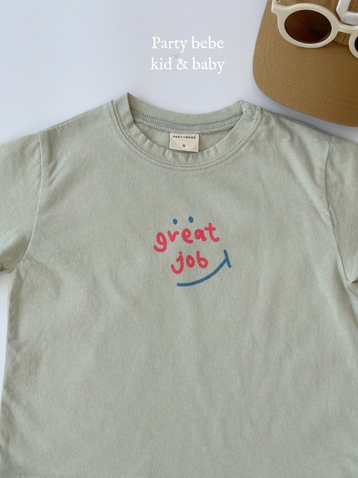 Party Kids - Korean Baby Fashion - #babyootd - Smile Tee - 4