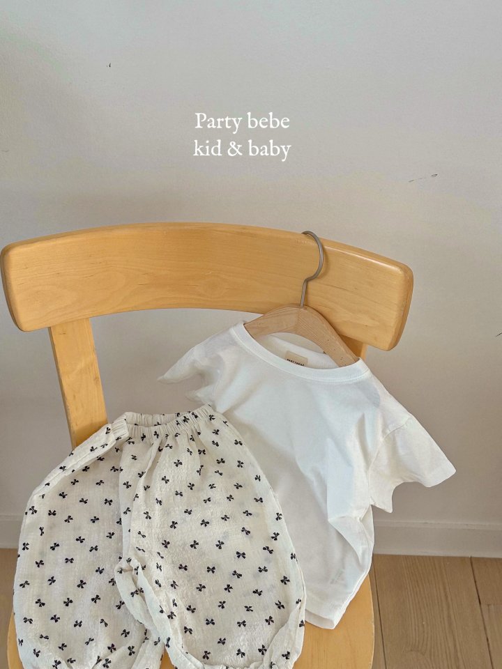 Party Kids - Korean Baby Fashion - #babyoutfit - Ribbon Pants - 5