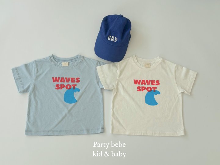 Party Kids - Korean Baby Fashion - #babyoutfit - Wave Tee - 3
