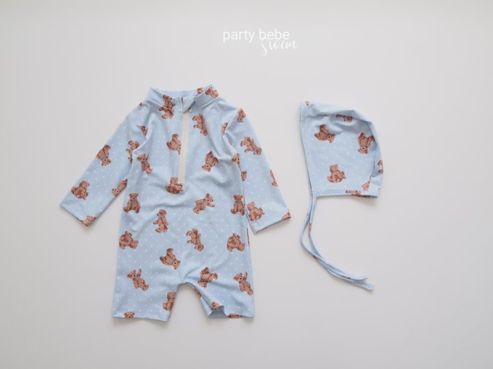 Party Kids - Korean Baby Fashion - #babyoutfit - Bear Rash Guard Set-up - 7