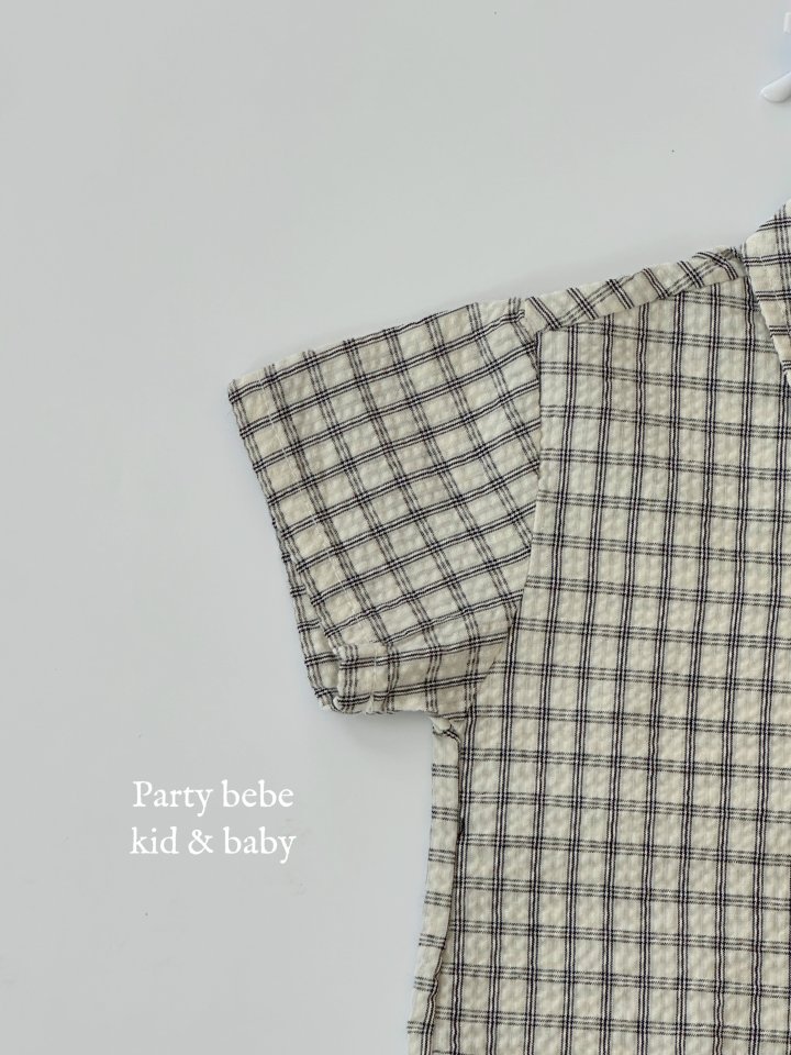 Party Kids - Korean Baby Fashion - #babywear - Check Shirt - 5