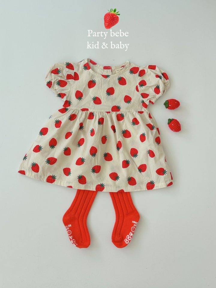 Party Kids - Korean Baby Fashion - #babywear - Strawberry One-piece - 2