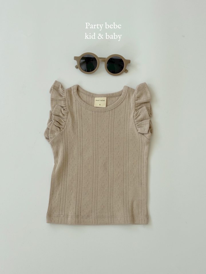 Party Kids - Korean Baby Fashion - #onlinebabyboutique - Eyelet Frill Tee - 10