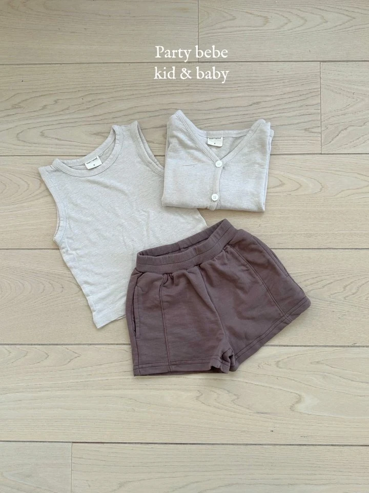 Party Kids - Korean Baby Fashion - #onlinebabyboutique - Linen Cardigan Set - 4
