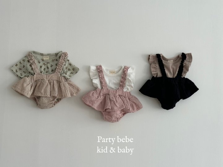 Party Kids - Korean Baby Fashion - #smilingbaby - Eyelet Frill Tee - 12