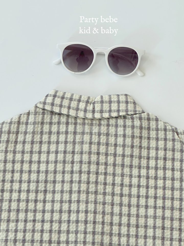 Party Kids - Korean Baby Fashion - #smilingbaby - Check Shirt - 8