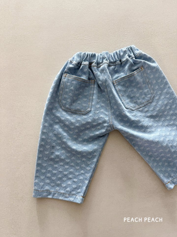Peach Peach - Korean Children Fashion - #designkidswear - Heart Jam Jeans - 9