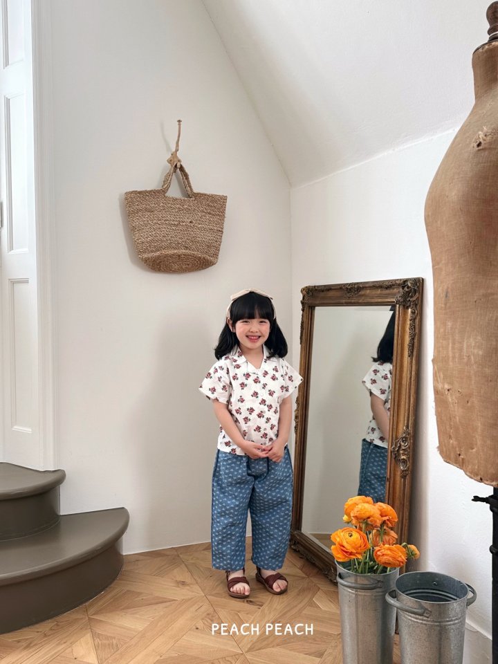 Peach Peach - Korean Children Fashion - #kidsshorts - Rosy Shirt - 7
