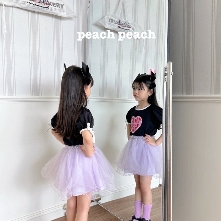 Peach Peach - Korean Children Fashion - #kidsstore - Love Tee - 12