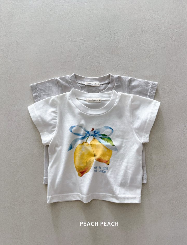 Peach Peach - Korean Children Fashion - #kidsstore - Lemon Tee - 3