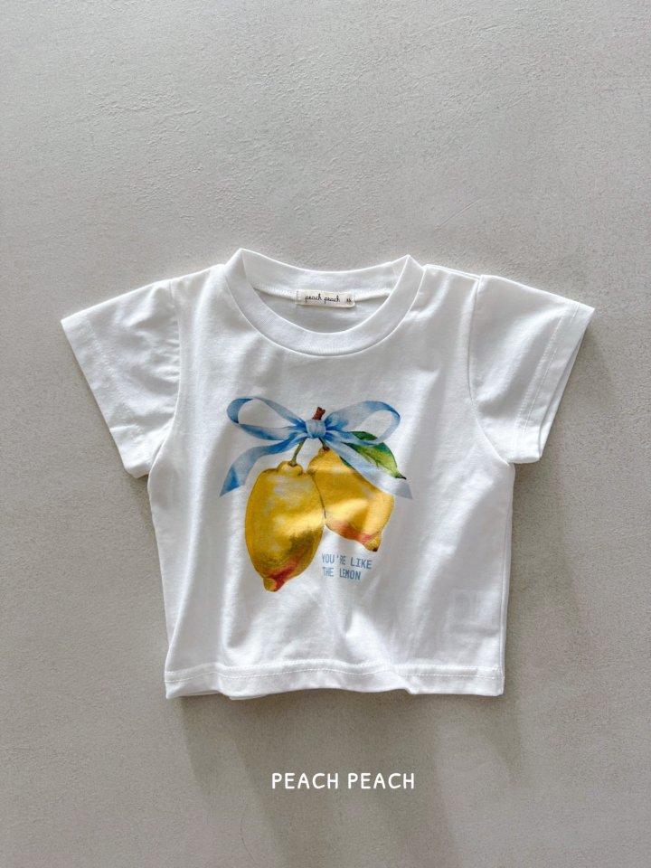 Peach Peach - Korean Children Fashion - #kidsstore - Lemon Tee - 4