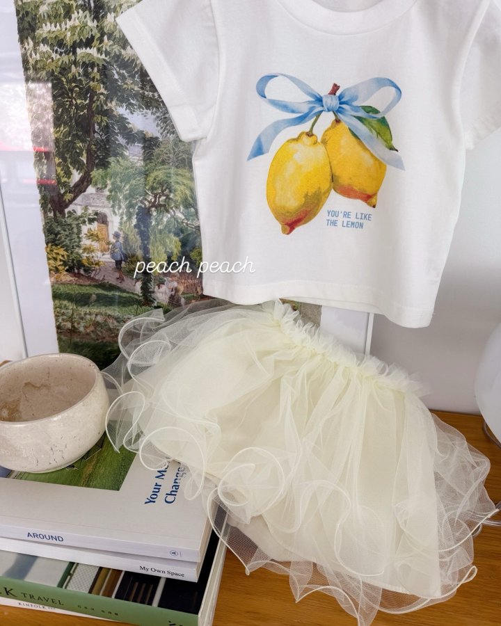 Peach Peach - Korean Children Fashion - #magicofchildhood - Lemon Tee - 7