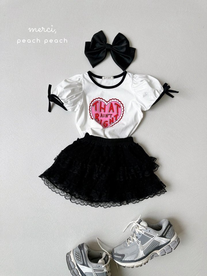 Peach Peach - Korean Children Fashion - #stylishchildhood - Love Tee - 5