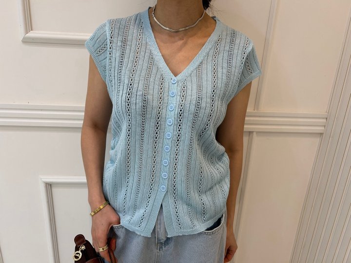 Pearls room - Korean Women Fashion - #momslook - Scaci Cap Knit Cardigan - 2