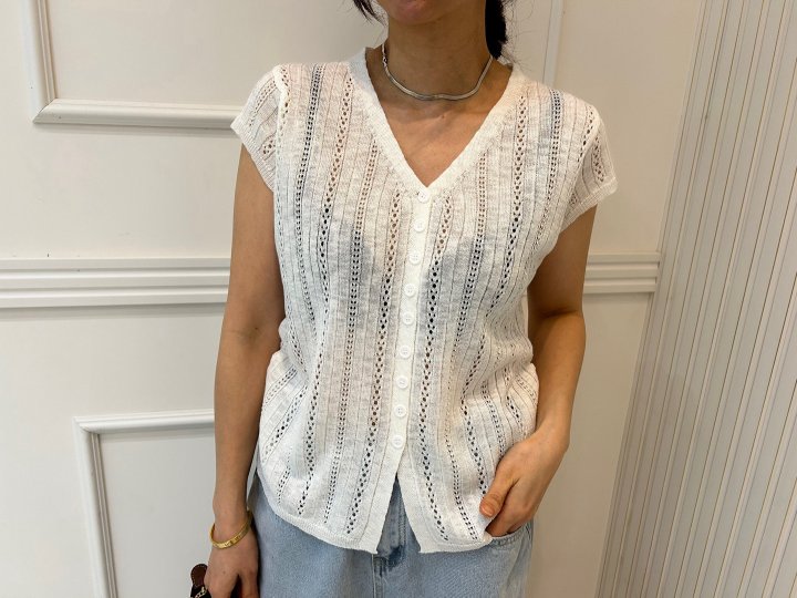 Pearls room - Korean Women Fashion - #womensfashion - Scaci Cap Knit Cardigan - 4