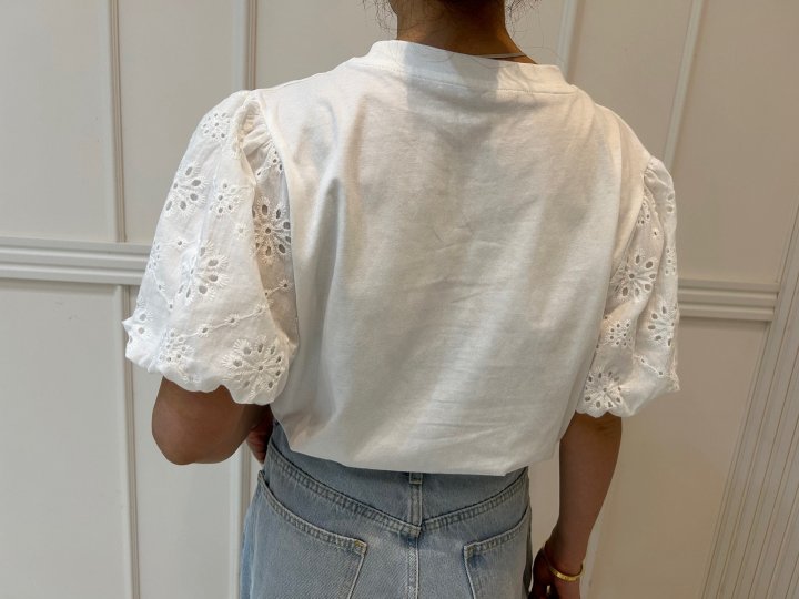 Pearls room - Korean Women Fashion - #momslook - Punching Ribbon Tee - 9