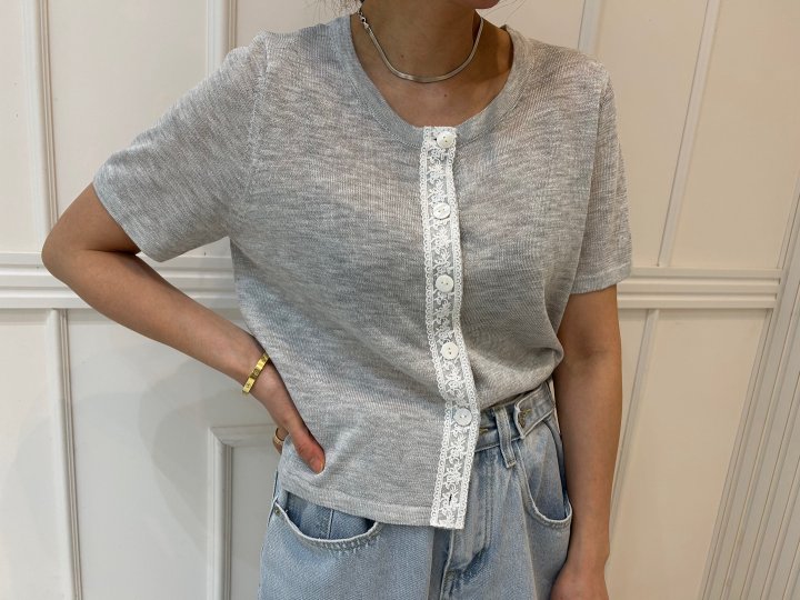 Pearls room - Korean Women Fashion - #momslook - Nana Lace Cardigaan